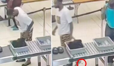 Texas dope seen in head-shaking video dropping bag of weed on floor while heading to court
