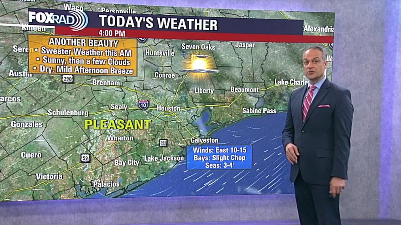 Houston weather: Pleasant Tuesday with cool start, warm afternoon
