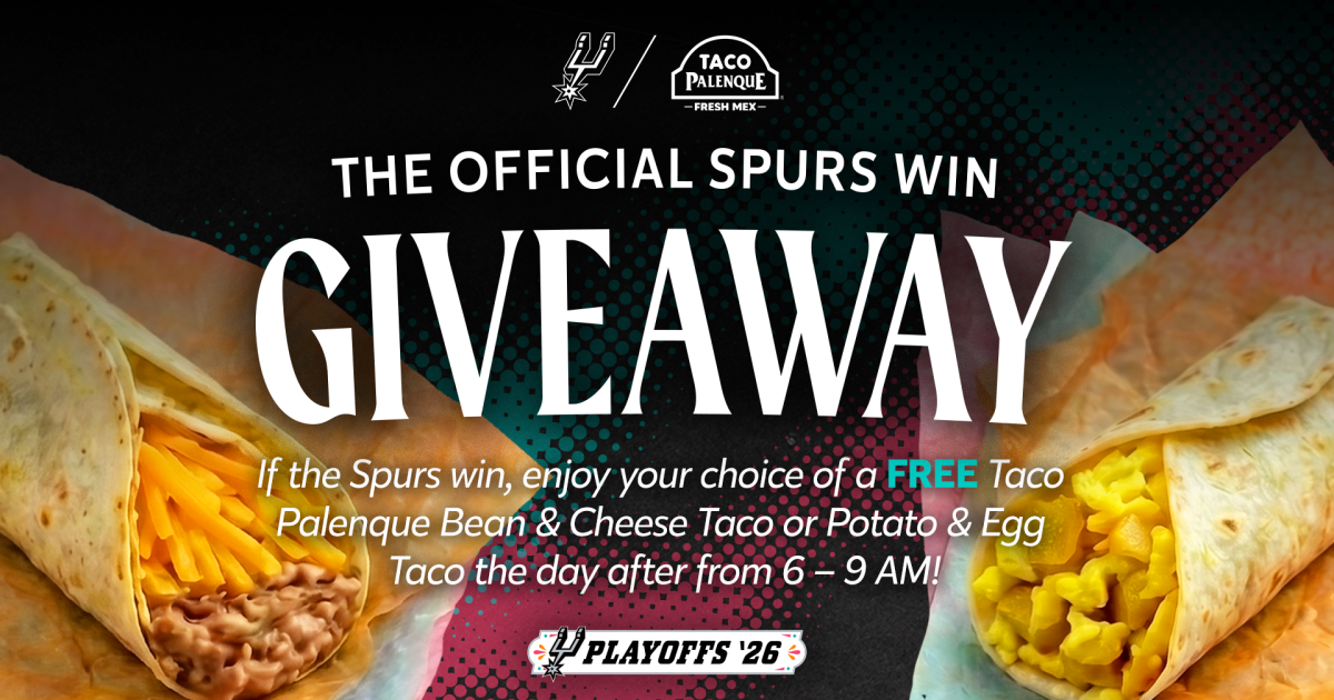Get free Taco Palenque breakfast tacos after every Spurs playoff win