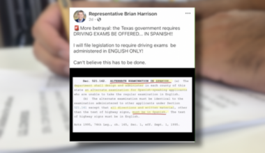 Texas lawmakers propose driving exams exclusively in English