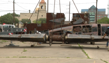 Decommissioned USS City of Corpus Christi sail comes up for air