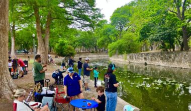Anglers of all ages wet their hooks at Family Fishing Day at Brackenridge Park