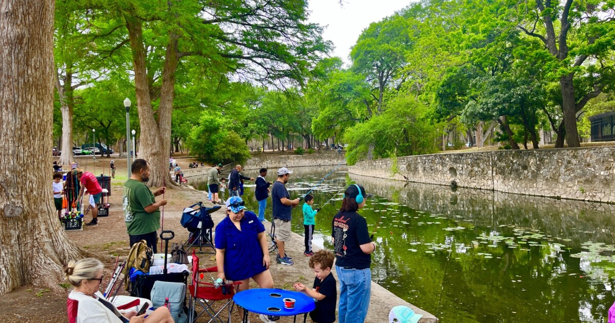 Anglers of all ages wet their hooks at Family Fishing Day at Brackenridge Park