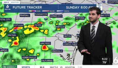The cold front is here and we're looking at a soggy Easter Sunday in its wake