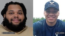 Devonte Webber (left) has been found guilty of murder in response to the death of Joel Jusino in a 2024 wrong way crash