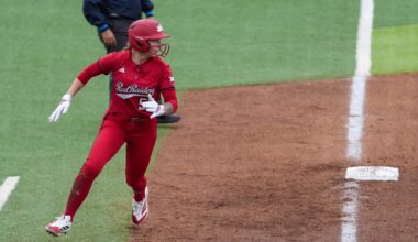 Texas Tech's Kaitlyn Terry heads for home against Baylor during a Big 12 Conference softball game, Friday, May 1, 2026, at Tracy Sellers Field.