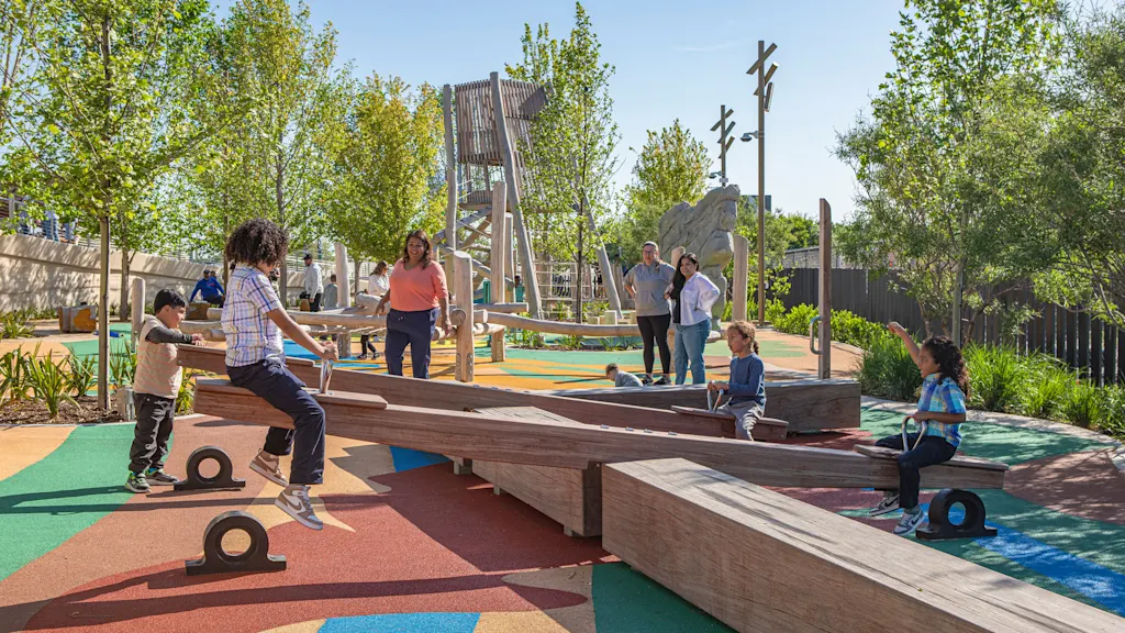 A new park fills the gap over a divisive Dallas freeway