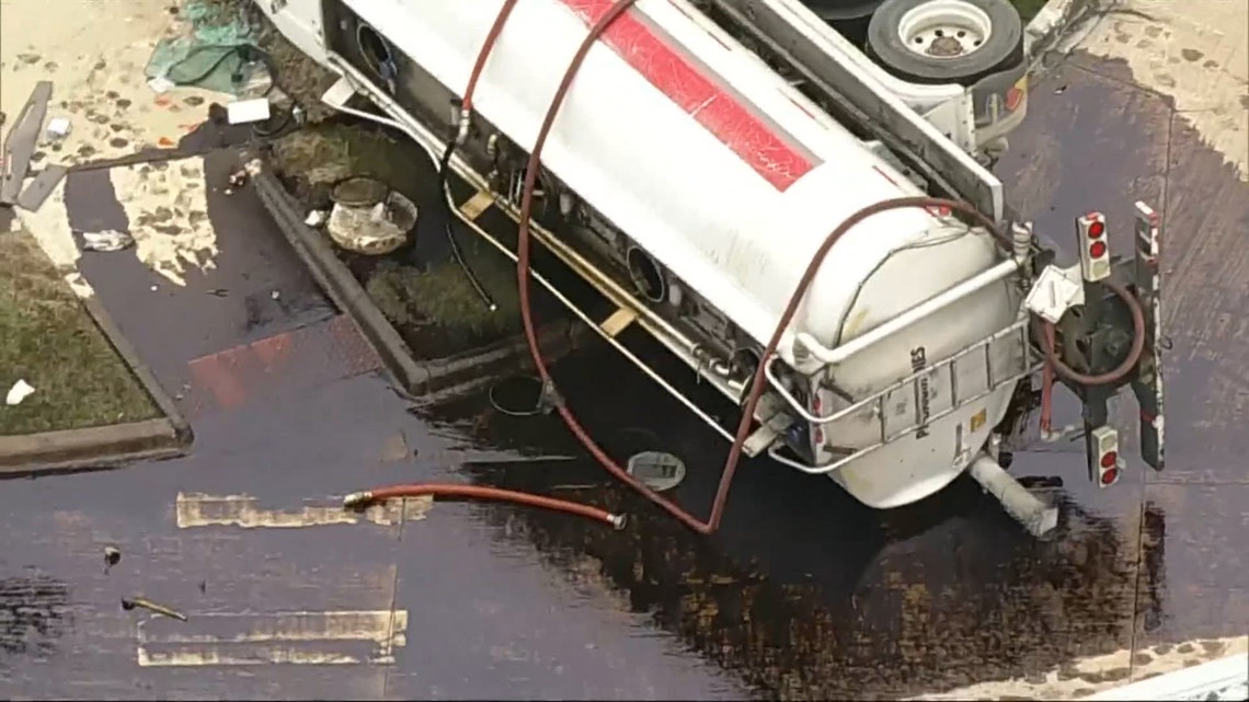 Cleanup underway after oil tanker crash in West Plano