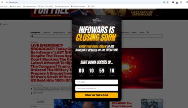 Infowars shuts down website ahead of pending hearing on Onion takeover