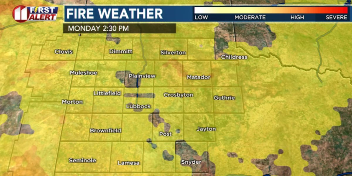 Warm, breezy conditions bring elevated fire weather concerns Monday