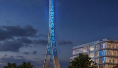 Renderings of AT&amp;T's proposed HQ in Plano.