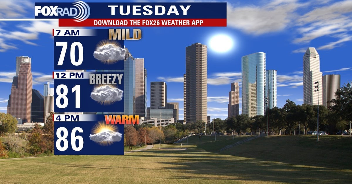 Houston weather: Warmer Tuesday on the way