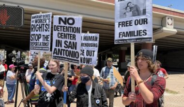 San Antonio protesters seek release of Alamo Heights family taken by ICE at school bus stop