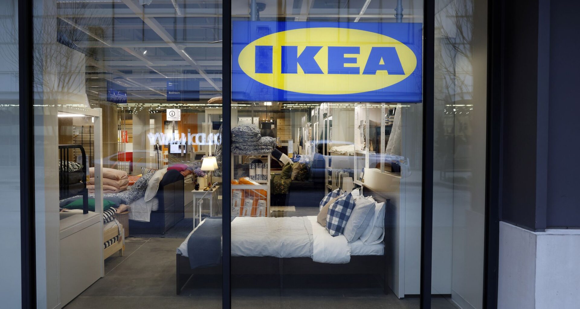 A street view of the new IKEA store located at the Shops at Park Lane in Dallas, March 9, 2026. This is the first store, which is a smaller format, for Ikea in Dallas.