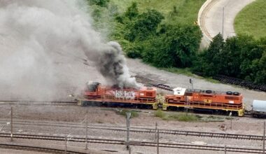 Train catches fire in downtown Dallas