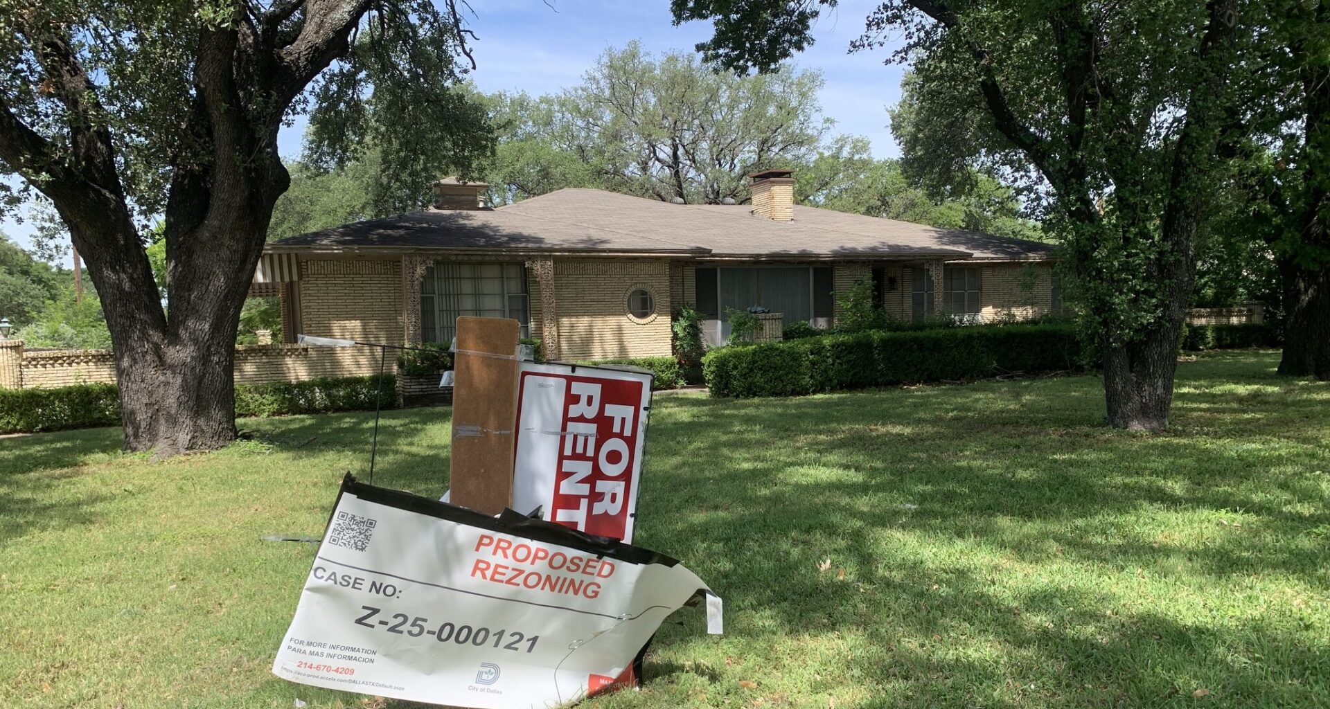 Rabbi Shaya Fox of the Dallas Area Torah Association has proposed putting some kind of a monument on this property, rather than having McShann Road designated as a historic district with the numerous restriction that entails.