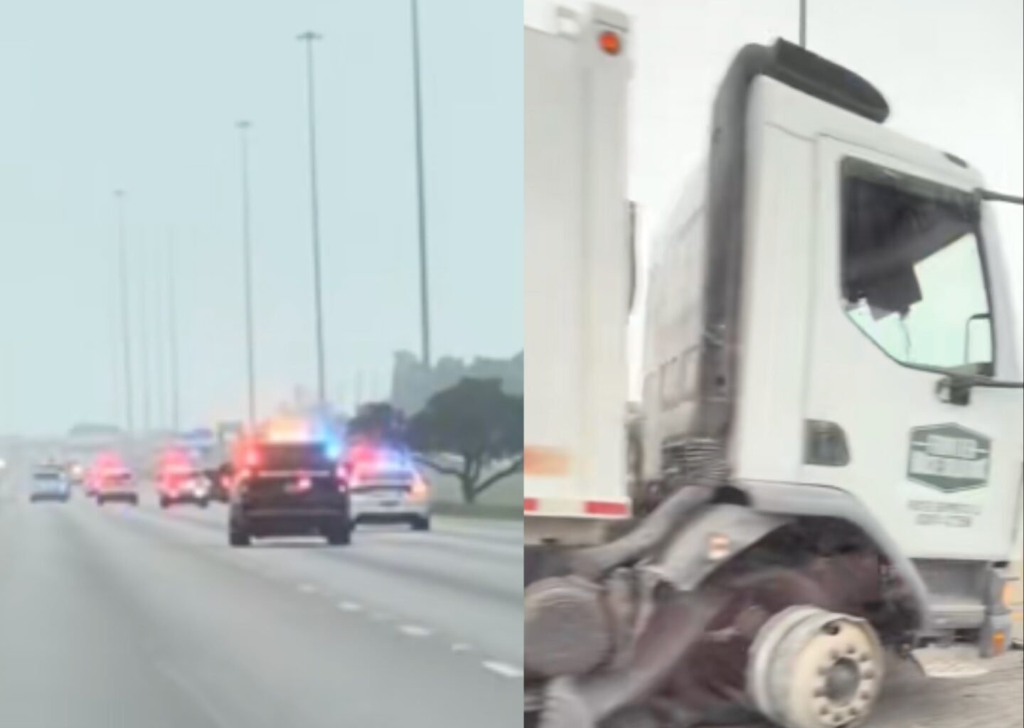 1 arrested, 4 injured after truck police chase on Texas highway