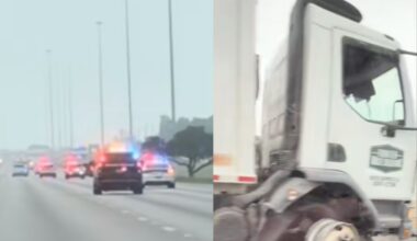 1 arrested, 4 injured after truck police chase on Texas highway