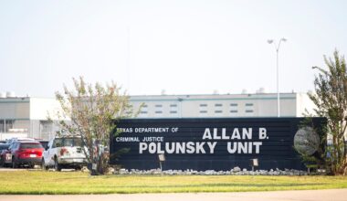 The Allan B. Polunsky Unit prison in Livingston, Texas, is seen on Wednesday, Oct. 1, 2025. (AP Photo/Annie Mulligan)