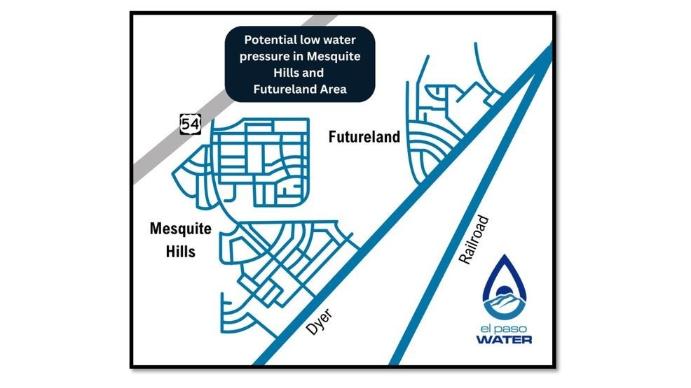 Graphic showing the area affected. Credit: KFOX14/CBS4