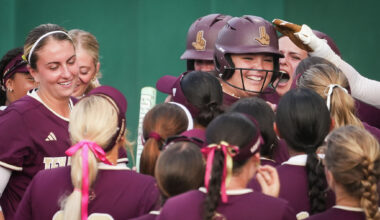 Texas State softball cruises into Sun Belt tournament finals
