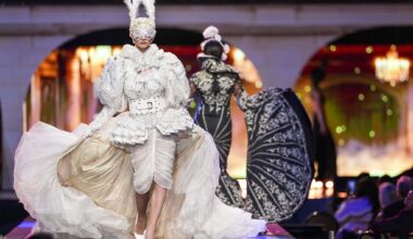 Models walk the runway during the House of DIFFA gala in Dallas, Saturday, May 9, 2026.