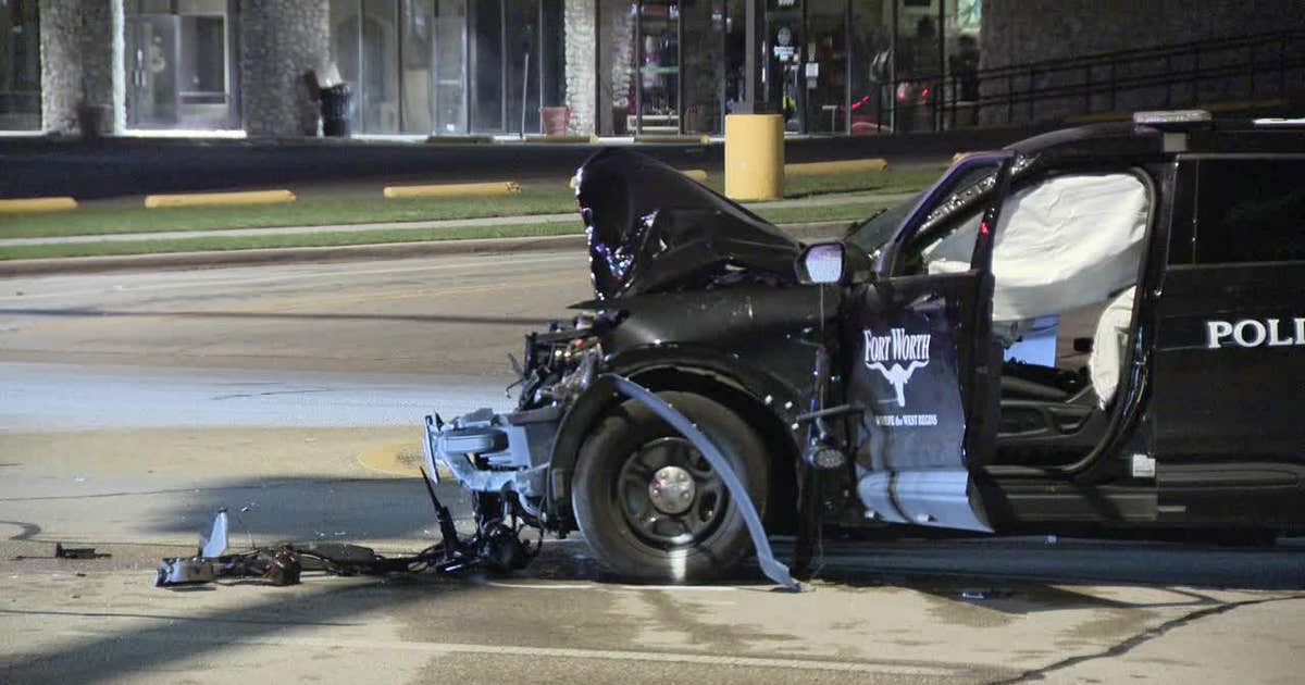 Fort Worth police vehicle involved in crash, one person in critical condition