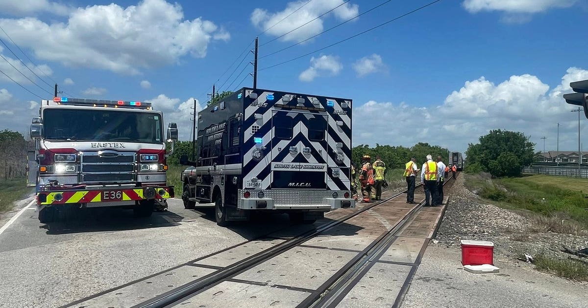 Vehicle hit by train in NE Harris County; at least 1 hospitalized