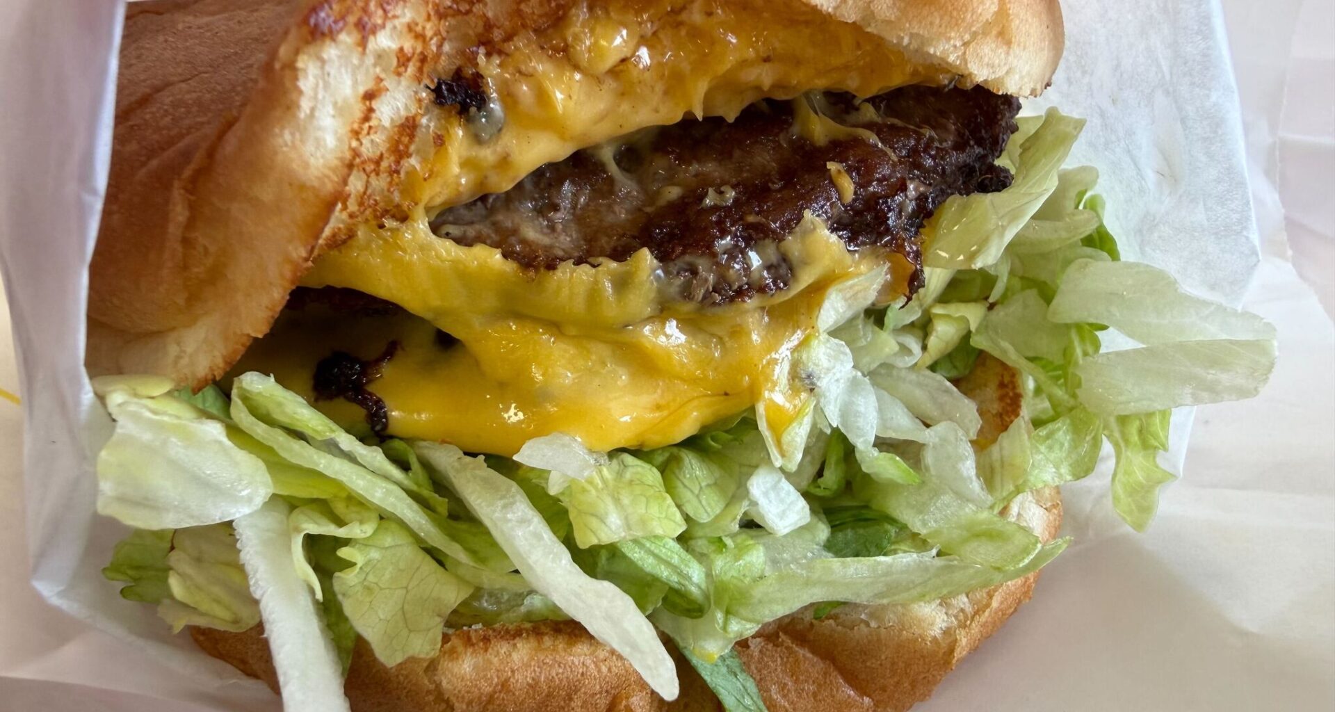 Double giant cheeseburger from Griff's Hamburgers.