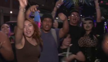 Spurs fans celebrate Game 5 win against Timberwolves