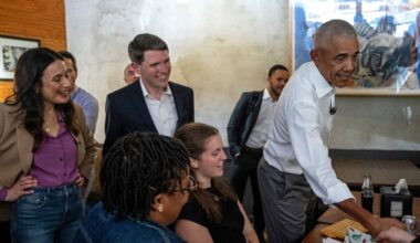 Obama campaigns for Texas Senate candidate James Talarico in Austin