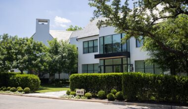 The exterior of the home located at 4815 St. Johns Drive in Highland Park. The mansion was first listed for $24.9 million in late March and was sold on May 1, according to Zillow. 