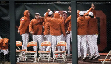 Meet the Texas baseball player who doubles as the bullpen DJ