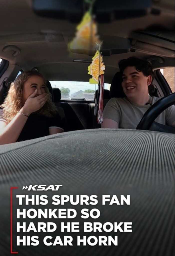 This Spurs Fan Honked So Hard He Broke His Car Horn