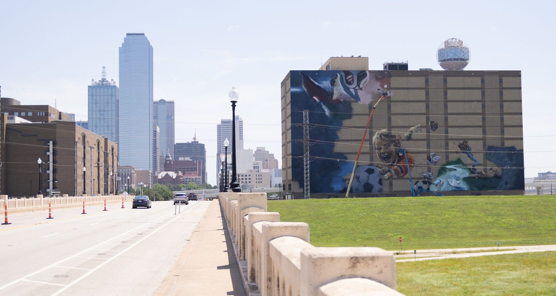 ‘One field, infinite smiles’: Artists work on Dallas World Cup mural