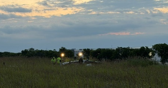 Small plane down after emergency landing in North Texas field, police say