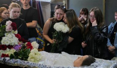 Young Kyiv couple killed in a fierce Russian airstrike hoped to start a family, mourners say