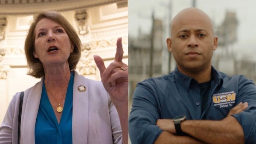 State Rep. Vikki Goodwin (left) and labor advocate Marcos Vélez (right).