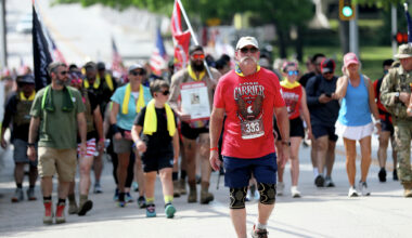 Carry the Load hosted a 20-hour Memorial Day march to honor those who made the ultimate sacrifice for our freedom, in Dallas, Texas, Sunday, May 25, 2025.