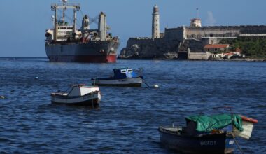 A humanitarian aid ship from Mexico docks in Havana as US-Cuba tensions escalate