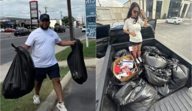 San Antonio volunteers clean up trash after Spurs honking