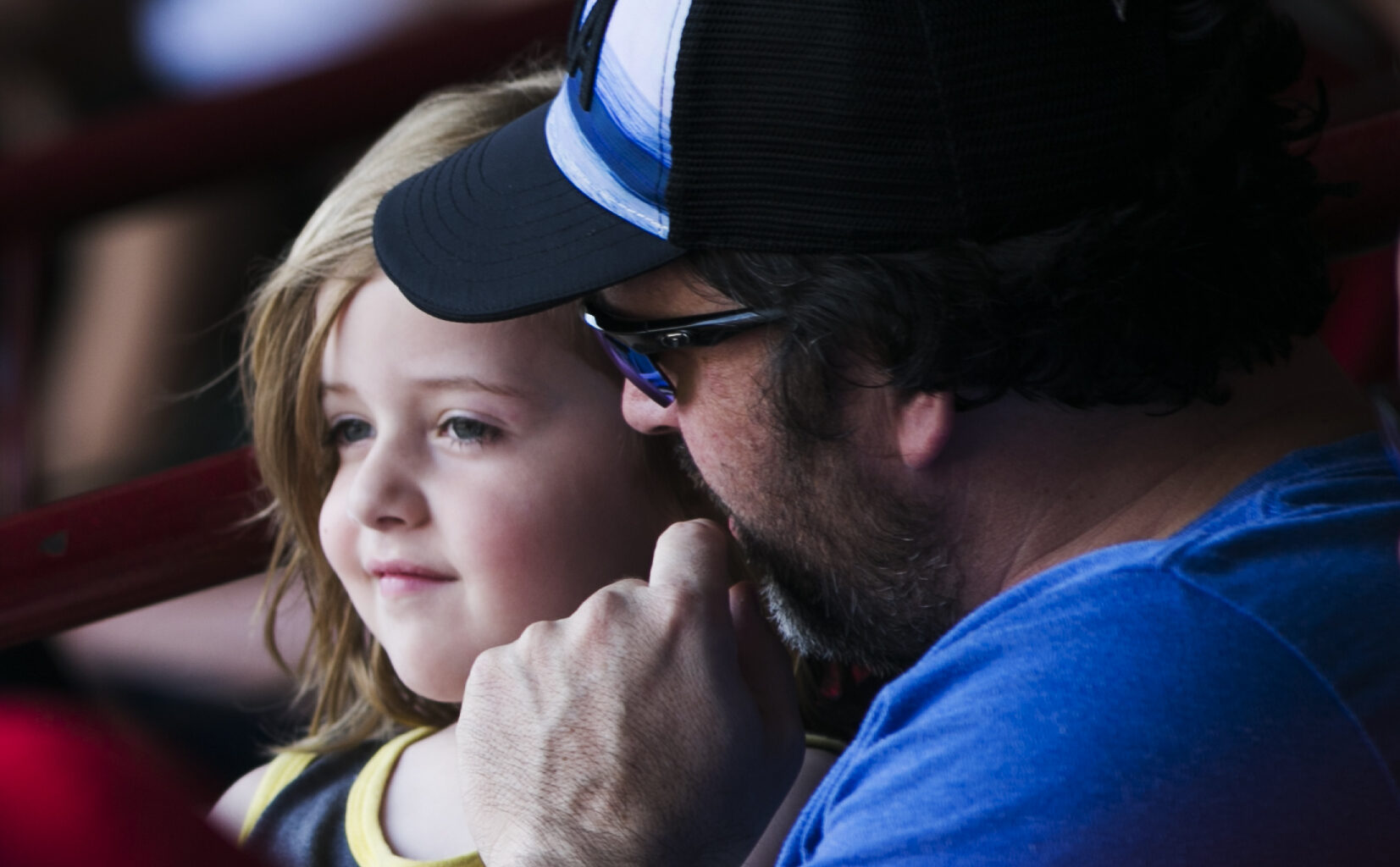 Fans celebrated Father's Day at Globe Life Park in Arlington, Texas on June 18, 2017. (Tailyr Irvine/The Dallas Morning News)