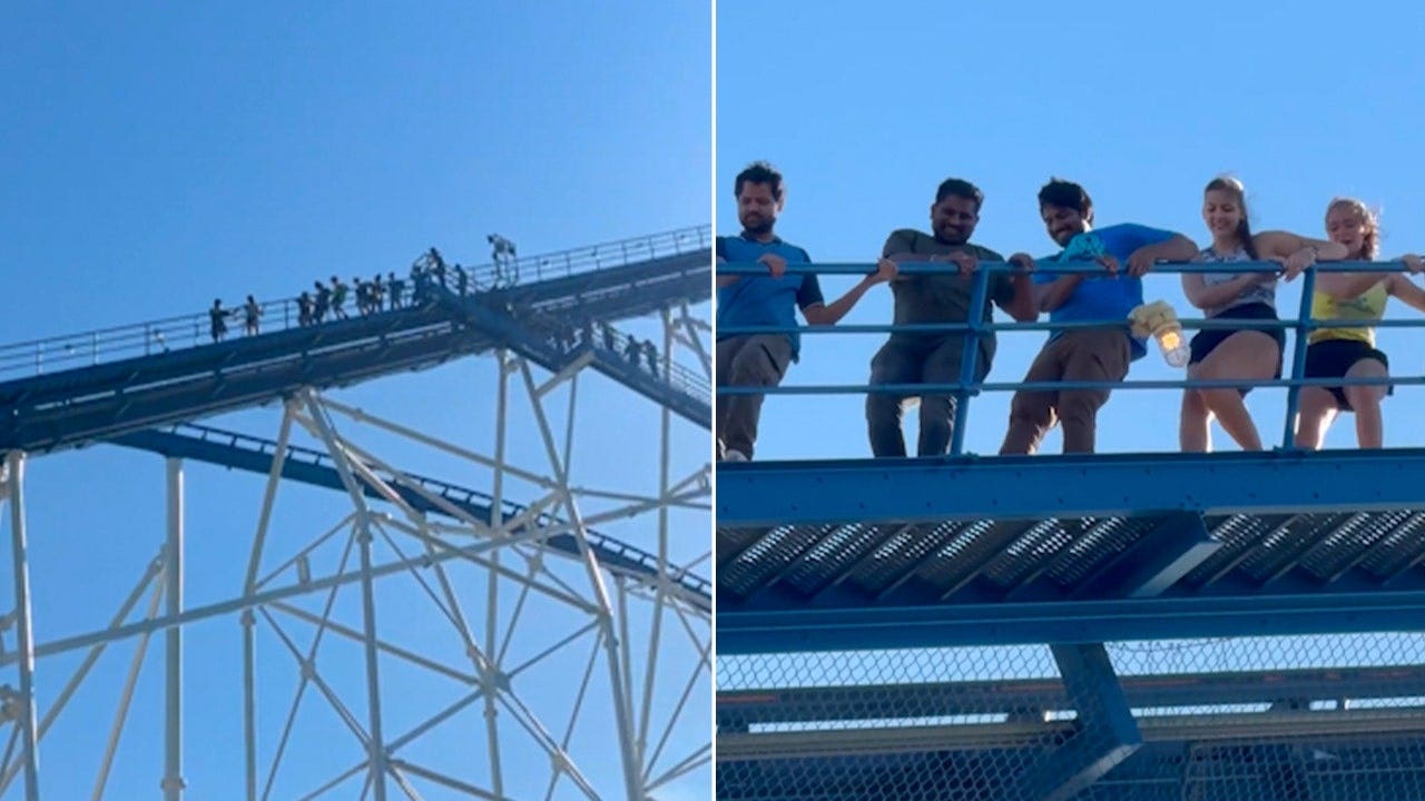 Six Flags Over Texas riders had to evacuate the 245-foot Titan roller coaster