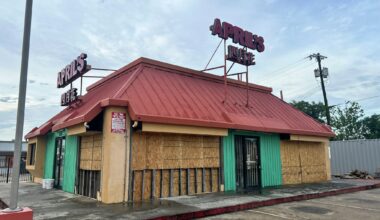 April's Chinese Restaurant is boarded up to make way for improvements.