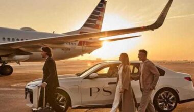 Luxury private terminal PS lands at DFW Airport