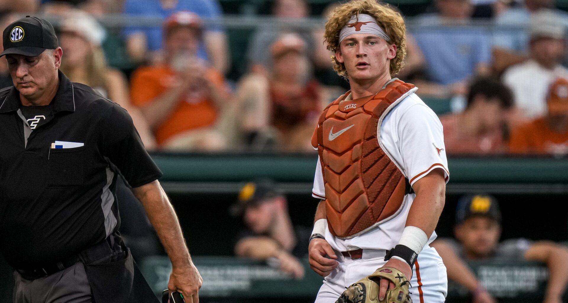 Texas catcher Carson Tinney can challenge calls at SEC Tournament