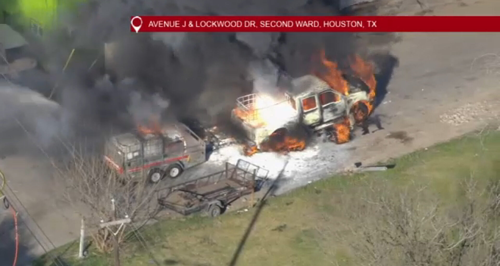 Houston police investigate hazmat violations behind scrap yard fire