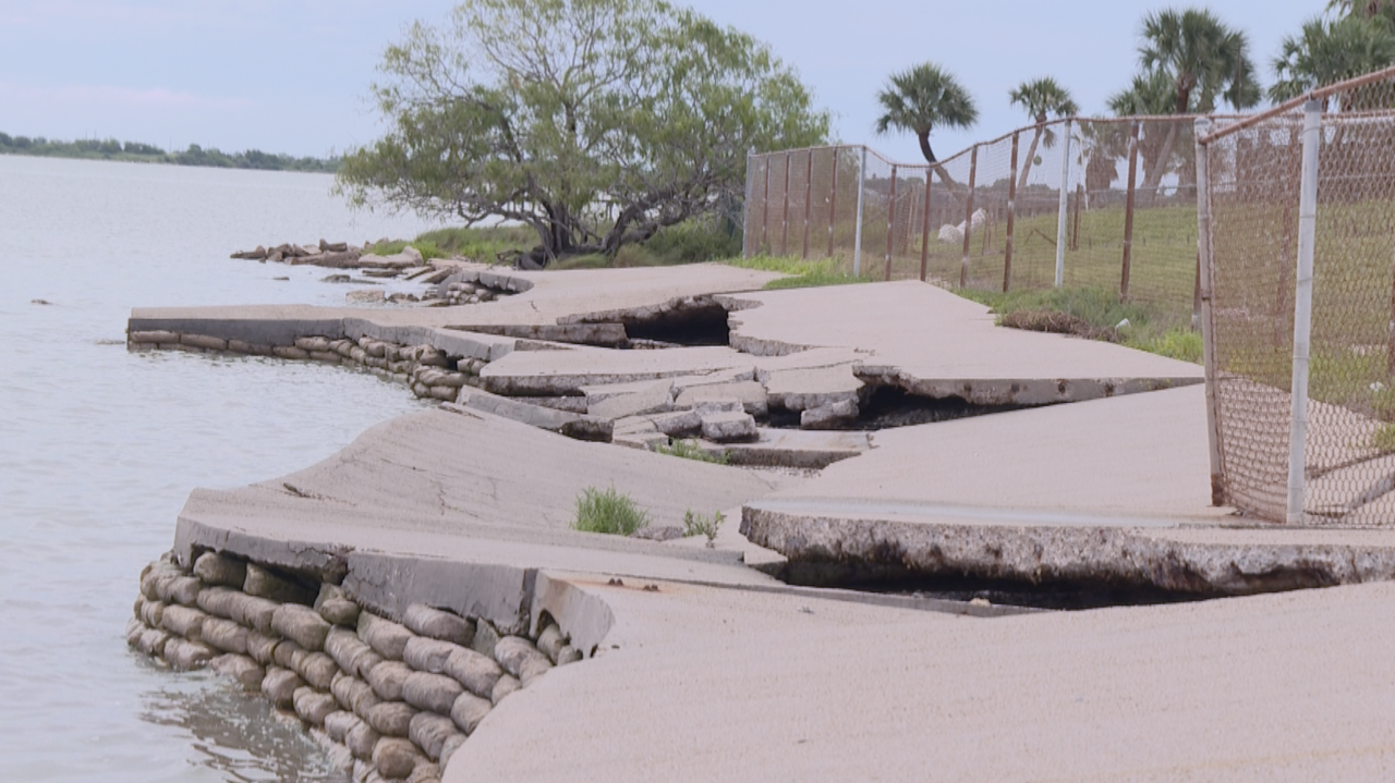 CRACKED SEAWALL