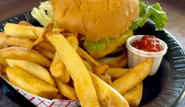 The new burger at San Antonio-based barbecue chain Bill Miller Bar-B-Q.