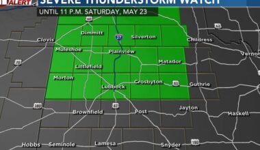 WATCH LIVE: Scattered thunderstorms moving across South Plains